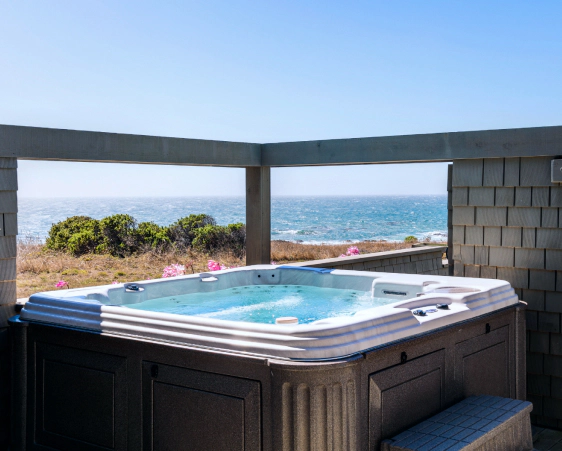 hot tub overlooking sea bozeman mt